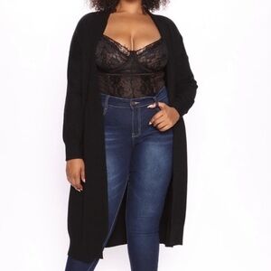 🟤NWT Plus Sweater Duster in Black 1X